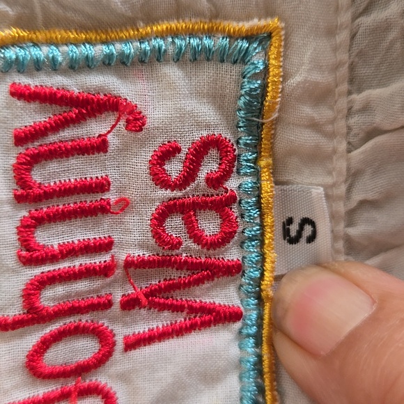 Johnny Was Cream Embroidered Top - Picture 3 of 4